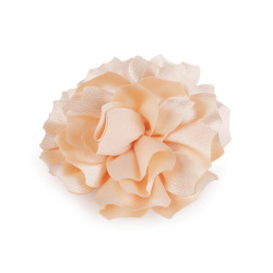 Broszka / ozdoba do włosów satynowy kwiatek ø11 cm - Łosoś (1 Sztuka)