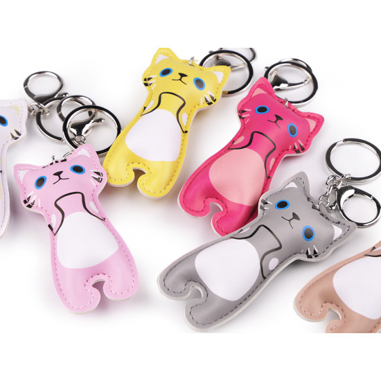 Backpack pendant / keychain - cat - White (1 Piece)