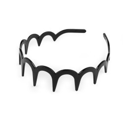 Cerchietto in plastica - Nero (1 Pezzo)