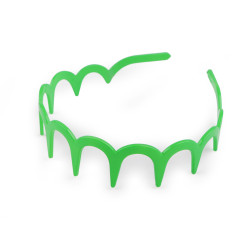 Plastic headband - Green (1 Piece)