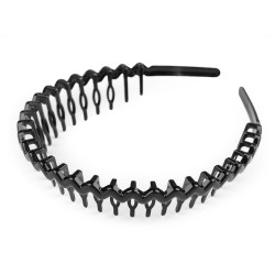 Bentita din plastic cu pieptene - Negru (1 Bucată)