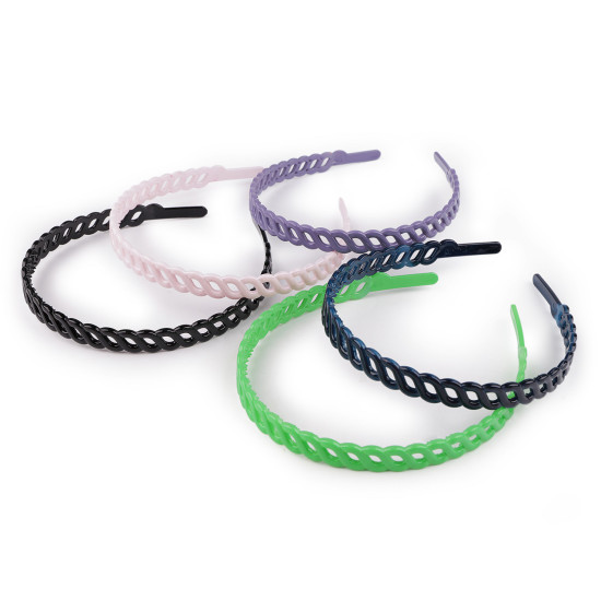 Diadema de plástico - Negro (6 Piezas) Diadema de plástico - Negro (6 Piezas)