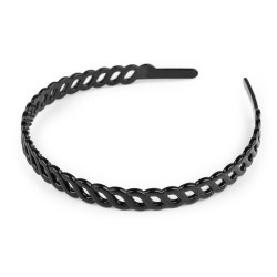 Cerchietto in plastica - Nero (1 Pezzo)