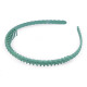 Bentita din plastic cu pieptene - Verde salvie inchis (1 Bucată) Bentita din plastic cu pieptene - Verde salvie inchis (1 Bucată)