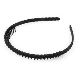 Bentita din plastic cu pieptene - Negru (1 Bucată)