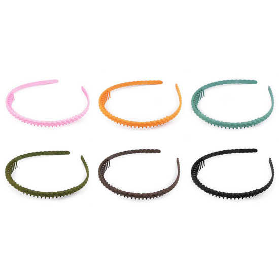 Bentita din plastic cu pieptene - Verde salvie inchis (1 Bucată) Bentita din plastic cu pieptene - Verde salvie inchis (1 Bucată)