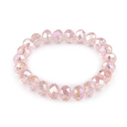 Bracelet made of glass beads with ab effect - Powder (1 Piece)