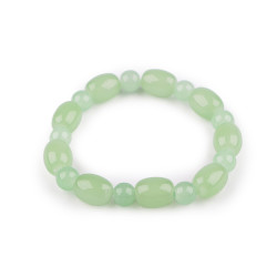 Bracelet made of glass beads - Sage green, light (1 Piece)