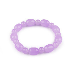 Bracelet made of glass beads - Violet lilac (1 Piece)