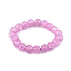Armband aus glasperlen elastisch - Lila orchidee (1 Stück)