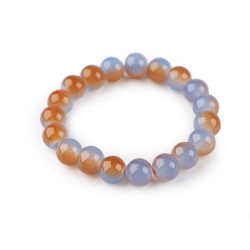 Armband aus glasperlen elastisch - Blau (1 Stück)
