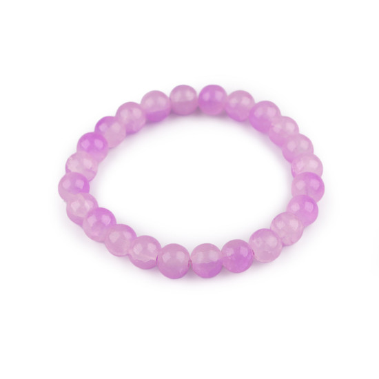 Armband aus glasperlen elastisch - Lila orchidee (1 Stück) Armband aus glasperlen elastisch - Lila orchidee (1 Stück)