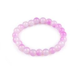 Armband aus glasperlen elastisch - Lila orchidee (1 Stück)