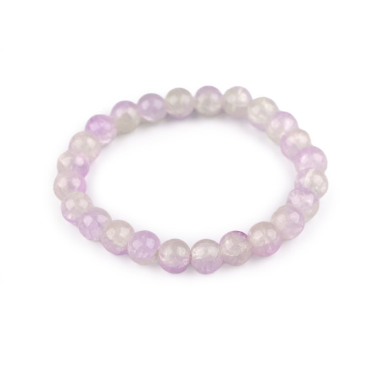 Armband aus glasperlen elastisch - Lila orchidee (1 Stück) Armband aus glasperlen elastisch - Lila orchidee (1 Stück)