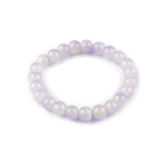 Armband aus glasperlen elastisch - Lila orchidee (1 Stück) Armband aus glasperlen elastisch - Lila orchidee (1 Stück)