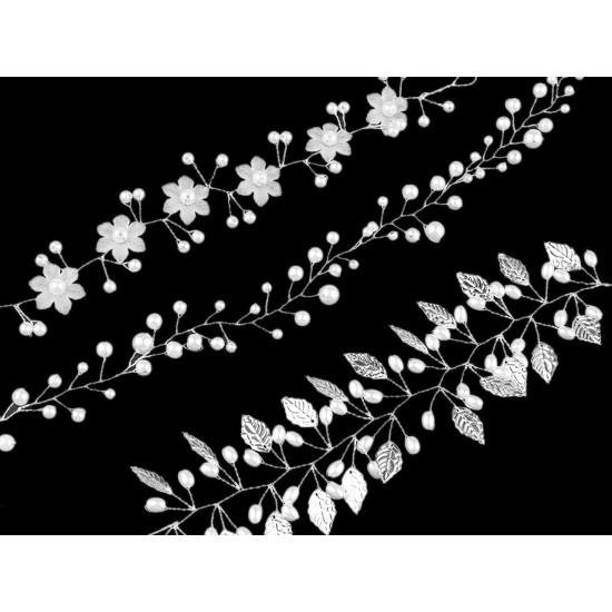 Adorno de perlas/diadema - Blanco (1 Pieza) Adorno de perlas/diadema - Blanco (1 Pieza)