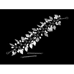Adorno de perlas/diadema - Blanco (1 Pieza)