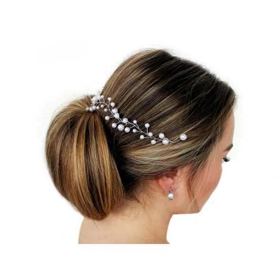 Adorno de perlas/diadema - Blanco (1 Pieza) Adorno de perlas/diadema - Blanco (1 Pieza)