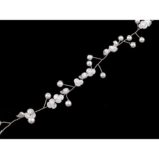 Adorno de perlas/diadema para atar - Blanco (1 Pieza) Adorno de perlas/diadema para atar - Blanco (1 Pieza)