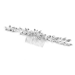 Grzebyk do włosów z szlifowanymi kamyczkami hand made - Crystal (1 Sztuka)