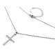 Collier en acier inoxydable - cœur, croix - Cristal (1 Pièce) Collier en acier inoxydable - cœur, croix - Cristal (1 Pièce)