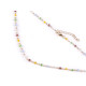 Collier en acier inoxydable avec perles de verre et perles - Multicolore (4 Pièces) Collier en acier inoxydable avec perles de verre et perles - Multicolore (4 Pièces)
