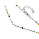 Collier en acier inoxydable avec perles de verre et perles - Multicolore (4 Pièces) Collier en acier inoxydable avec perles de verre et perles - Multicolore (4 Pièces)