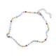 Collier en acier inoxydable avec perles de verre et perles - Multicolore (4 Pièces) Collier en acier inoxydable avec perles de verre et perles - Multicolore (4 Pièces)