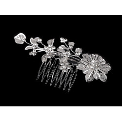 Grzebyk do włosów z szlifowanymi kamyczkami - Crystal (1 Sztuka)