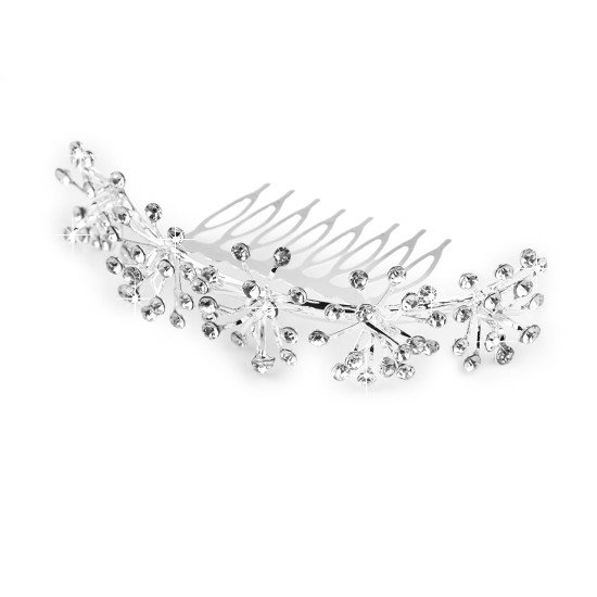 Grzebyk do włosów z szlifowanymi kamyczkami - Crystal (1 Sztuka) Grzebyk do włosów z szlifowanymi kamyczkami - Crystal (1 Sztuka)