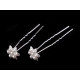 Ac de par floare cu perle ø17 mm - Alb (2 Bucăți) Ac de par floare cu perle ø17 mm - Alb (2 Bucăți)