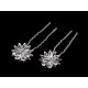 Ac de par floare cu strasuri ø18 mm - Cristal (2 Bucăți) Ac de par floare cu strasuri ø18 mm - Cristal (2 Bucăți)
