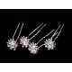 Ac de par floare cu strasuri ø18 mm - Cristal (2 Bucăți) Ac de par floare cu strasuri ø18 mm - Cristal (2 Bucăți)