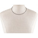 Collar de acero inoxidable con cuentas cortadas - Blanco (1 Pieza) Collar de acero inoxidable con cuentas cortadas - Blanco (1 Pieza)
