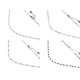 Collar de acero inoxidable con cuentas cortadas - Blanco (1 Pieza) Collar de acero inoxidable con cuentas cortadas - Blanco (1 Pieza)