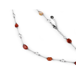 Collar de acero inoxidable - Naranja oscuro (1 Pieza)