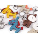 Backpack pendant / keychain - wolf, horse - Beige (1 Piece) Backpack pendant / keychain - wolf, horse - Beige (1 Piece)