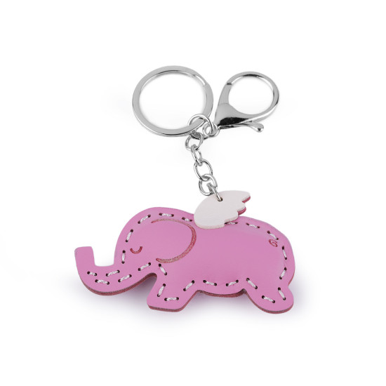 Backpack pendant / keychain - unicorn, elephant - Pink (1 Piece) Backpack pendant / keychain - unicorn, elephant - Pink (1 Piece)