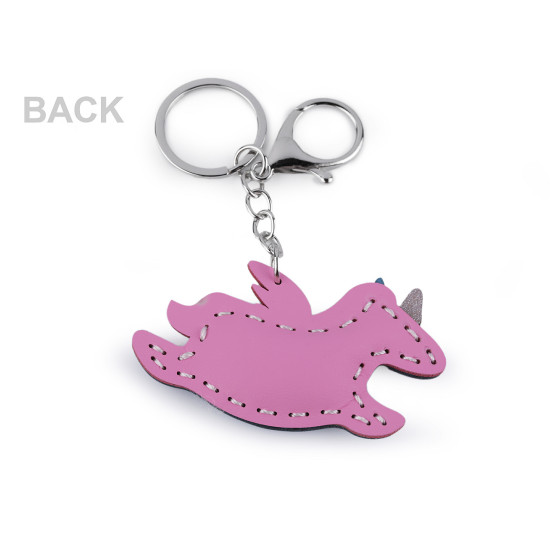 Backpack pendant / keychain - unicorn, elephant - Pink (1 Piece) Backpack pendant / keychain - unicorn, elephant - Pink (1 Piece)