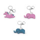 Backpack pendant / keychain - unicorn, elephant - Pink (1 Piece) Backpack pendant / keychain - unicorn, elephant - Pink (1 Piece)