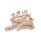 Brooch with rhinestones - deer - Ametyst (1 Piece) Brooch with rhinestones - deer - Ametyst (1 Piece)