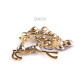 Brooch with rhinestones - deer - Ametyst (1 Piece) Brooch with rhinestones - deer - Ametyst (1 Piece)