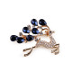 Brooch with rhinestones - deer - Ametyst (1 Piece) Brooch with rhinestones - deer - Ametyst (1 Piece)