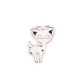Brooch - cat, dog, doe - White (3 Pieces) Brooch - cat, dog, doe - White (3 Pieces)