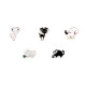 Brooch - cat, dog, doe - White (3 Pieces) Brooch - cat, dog, doe - White (3 Pieces)