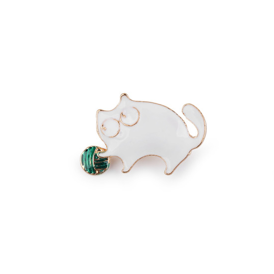 Brooch - cat, dog, doe - White (3 Pieces) Brooch - cat, dog, doe - White (3 Pieces)