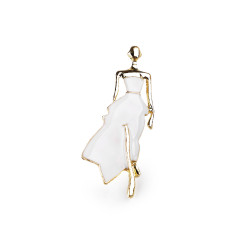 Broszka modelka - White (1 Sztuka)