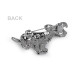 Bross csiszolt kövekkel kutya - Crystal ab (1 Darab) Bross csiszolt kövekkel kutya - Crystal ab (1 Darab)