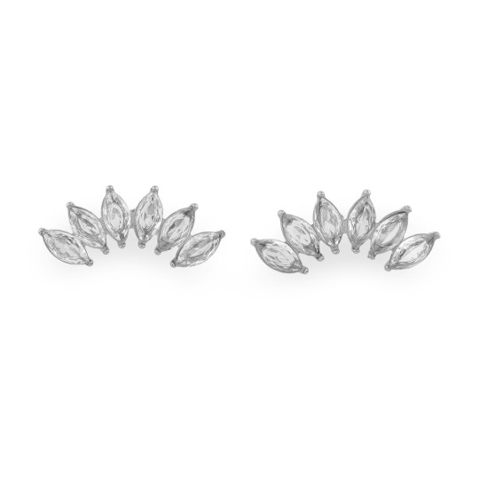 Kolczyki ze stali nierdzewnej z szlifowanymi kamyczkami - Crystal (1 Para) Kolczyki ze stali nierdzewnej z szlifowanymi kamyczkami - Crystal (1 Para)