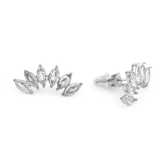 Kolczyki ze stali nierdzewnej z szlifowanymi kamyczkami - Crystal (1 Para) Kolczyki ze stali nierdzewnej z szlifowanymi kamyczkami - Crystal (1 Para)